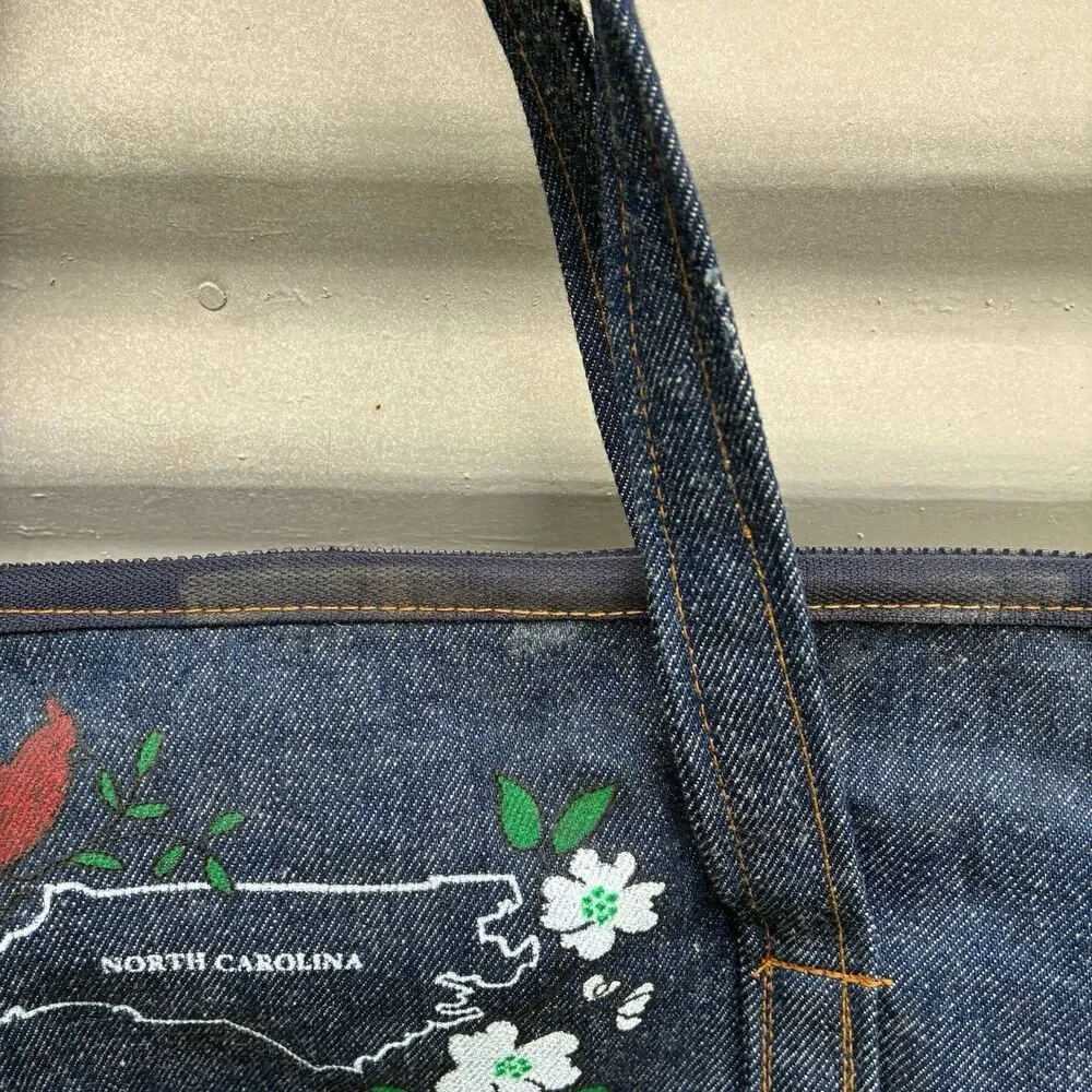 TANNER GOODS Vintage Selvedge Denim Gardening Boat Tote Bag Talon Zipper